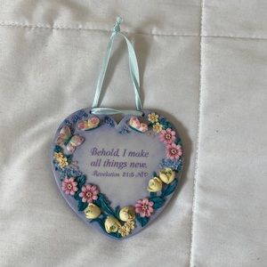 ♻️Signs of the Times Vintage Glass Hanging Scripture (NWT) ♻️